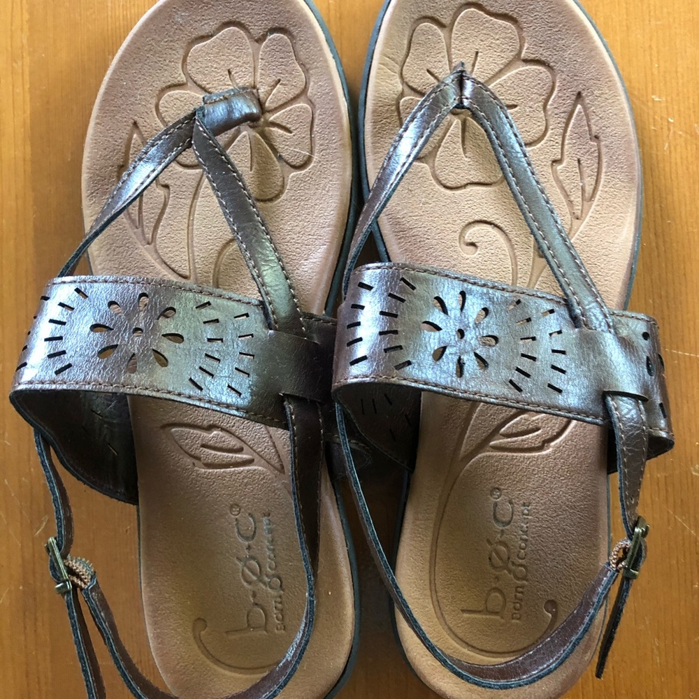 Born on Concept Brown Leather Sandals